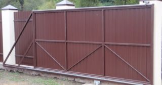 Купить откатные ворота из профнастила Сыктывкар, цена от 1741 руб.
