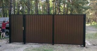 Купить распашные ворота из профнастила Сыктывкар, цена от 2714 руб.